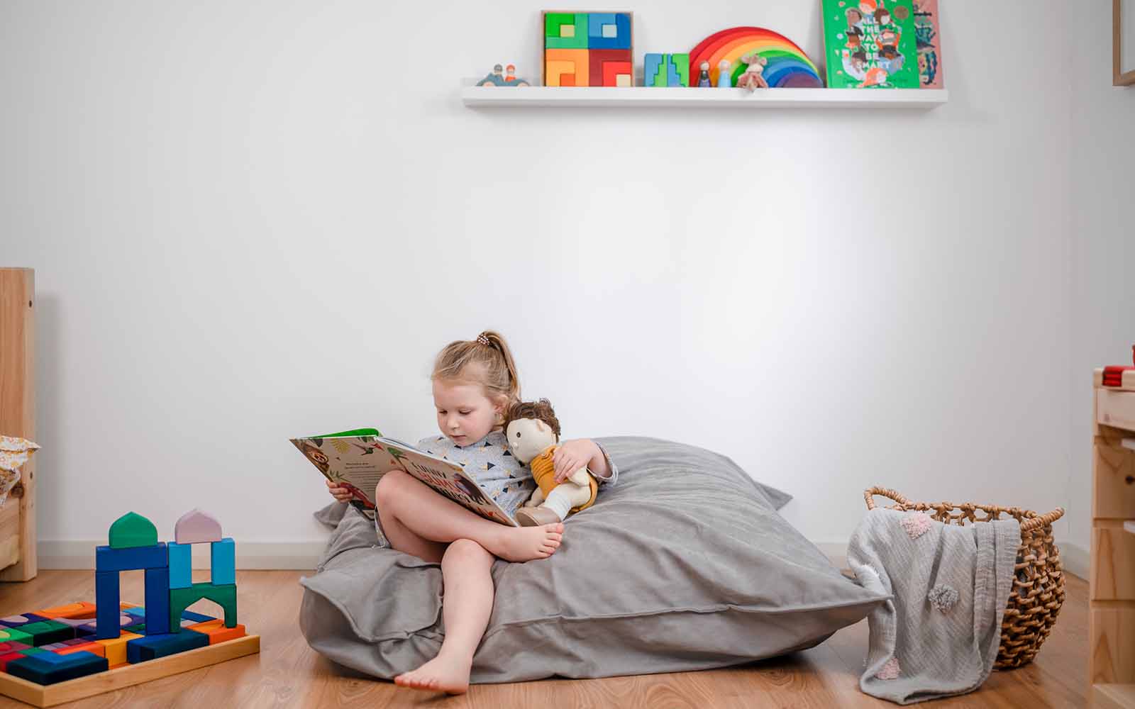 Buddy Play Sensory Crash Pad - Glacier Grey
