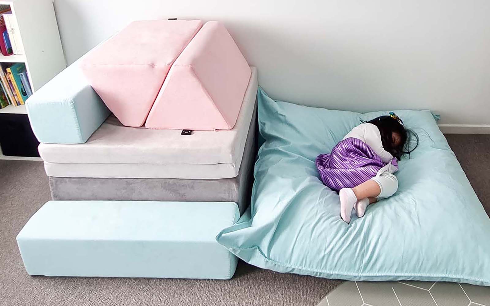 Buddy Play Sensory Crash Pad - Aqua Green