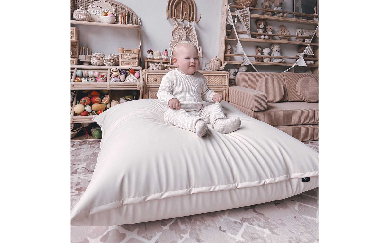 Buddy Play Sensory Crash Pad - Ivory White